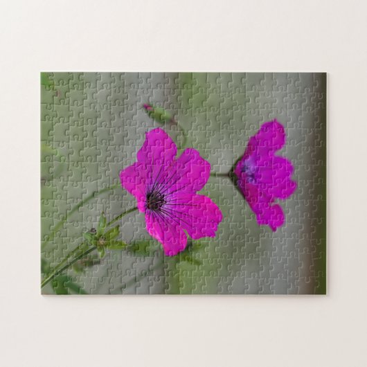 Roze Geranium Jigzaag Puzzle Legpuzzel (Horizontaal)