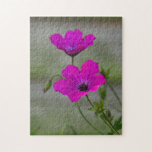 Roze Geranium Jigzaag Puzzle Legpuzzel