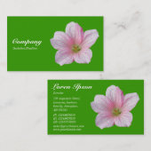 Roze geranium - Leaf Green Visitekaartje (Voorkant / Achterkant)