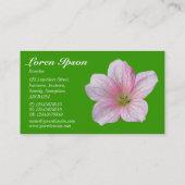 Roze geranium - Leaf Green Visitekaartje (Achterkant)