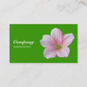 Roze geranium - Leaf Green Visitekaartje