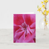 Roze geranium notecard kaart (Gele Bloem)