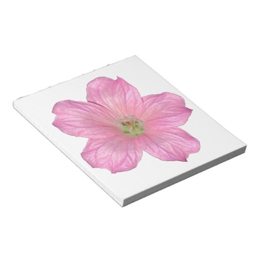 Roze Geranium Notitieblok (Schuin)