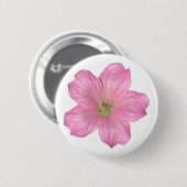 Roze Geranium Ronde Button 5,7 Cm (Voorkant /achterkant)