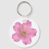 Roze Geranium Sleutelhanger (Voorkant)