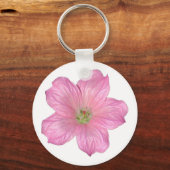Roze Geranium Sleutelhanger (Voorkant)