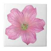 Roze Geranium Tegeltje (Voorkant)