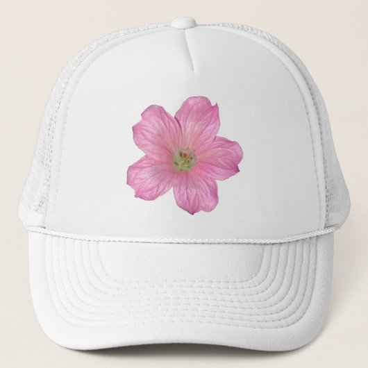 Roze Geranium Trucker Pet (Voorkant)