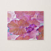 Roze geraniumbladeren legpuzzel (Horizontaal)