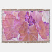 Roze geraniumbladeren met schroefdraad deken (Voorkant)