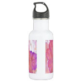 Roze geraniumbladeren waterfles (Achterkant)