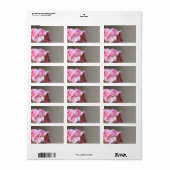 Roze geraniumbloem etiket (Full Sheet)