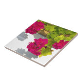 Roze Geraniums,  hete roze bloemen Tegeltje (Zijkant)