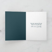 Roze geraniums in een roeiboot sympathie kaart (Binnen)