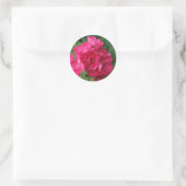 Roze Geraniums Ronde Sticker (Tas)