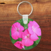 Roze Geraniums Sleutelhanger (Voorkant)