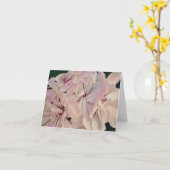 Roze Geraniums van de Gertie's Garden Art Note Kaa Kaart (Gele Bloem)