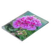 Roze geraniumsnotitieboekje notitieboek (Linkerzijde)
