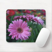 Roze Gerber Daisies kleurrijk mousepad cadeauidee Muismat (Met muis)