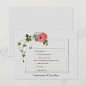 Roze Gerber Daisies RSVP (Voorkant / Achterkant)