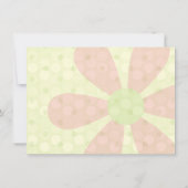 Roze Gerber Daisy Baby shower Uitnodiging (Achterkant)