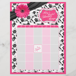 Roze Gerber Daisy Black Floral Vrijgezellenfeest B