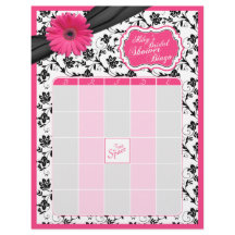 Roze Gerber Daisy Black Floral Vrijgezellenfeest B