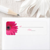 Roze Gerber Daisy Bruiloft Plaats Kaart Labels (Insitu)