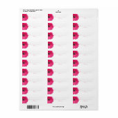 Roze Gerber Daisy Bruiloft Plaats Kaart Labels (Full Sheet)