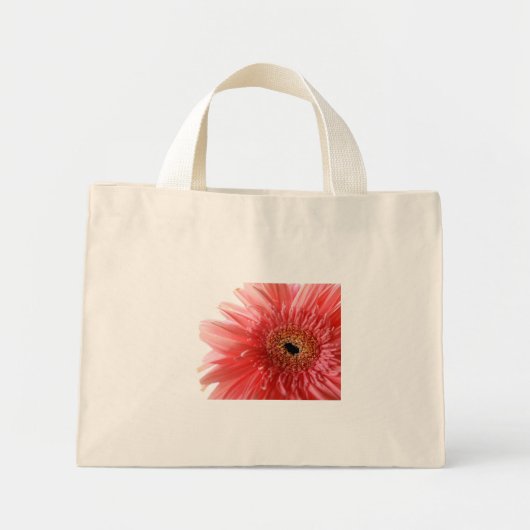 Roze Gerber Daisy Canvas tas (Voorkant)