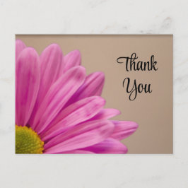 Roze Gerber Daisy Dank je Briefkaart