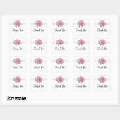 Roze Gerber Daisy Dank je Sticker (Vel)