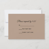 Roze Gerber Daisy Flower Wedding RSVP Kaart (Achterkant)