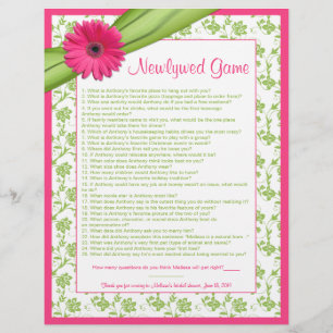 Roze Gerber Daisy Green Floral Vrijgezellenfeest G