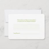 Roze Gerber Daisy Groene Lint Trouw RSVP (Achterkant)