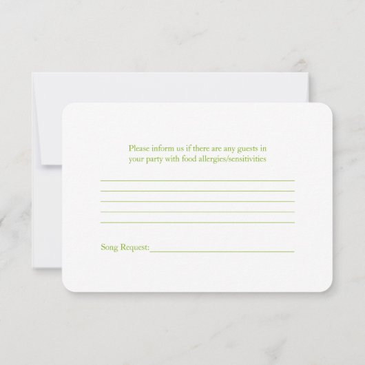 Roze Gerber Daisy Groene Lint Trouw RSVP (Achterkant)