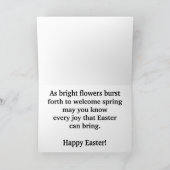 Roze Gerber Daisy Large Font Easter Kaart (Binnen)