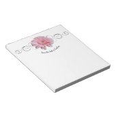 Roze Gerber Daisy Personalized Notitieblok (Schuin)
