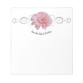 Roze Gerber Daisy Personalized Notitieblok (Voorkant)