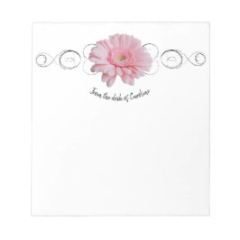 Roze Gerber Daisy Personalized Notitieblok