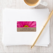 Roze Gerber Daisy Return Address Label (Insitu)