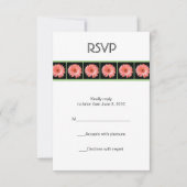 Roze gerber daisy RSVP-kaart RSVP Kaartje (Voorkant)