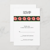 Roze gerber daisy RSVP-kaart RSVP Kaartje (Voorkant / Achterkant)