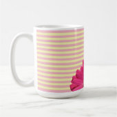 Roze Gerber Daisy Snoep Stripe Coffee Mok (Links)