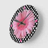  roze Gerber Daisy Wall klok (Hoek)