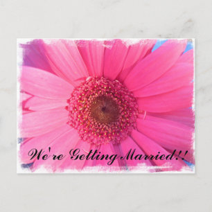 Roze Gerber Daisy Wedding Uitnodiging