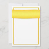 Roze Gerber Daisy Yellow Ribbon Baptism Invitation Kaart (Achterkant)