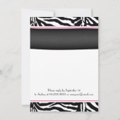 Roze Gerber Daisy Zebra Print Bachelorette Party Kaart (Achterkant)