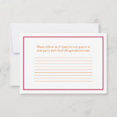 Roze Gerber-Margriet Oranje Lint Trouw RSVP Kaart (Achterkant)