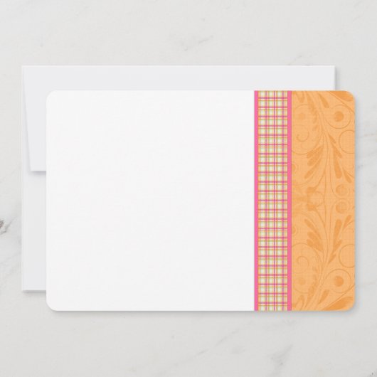 Roze Gerber Oranje Pset Confirmation Kaart (Achterkant)